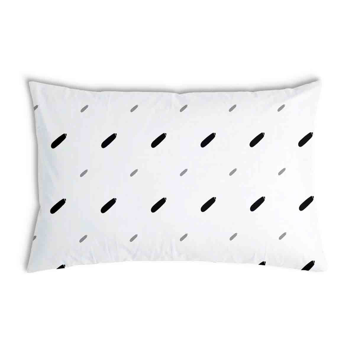 Coussin de santé blanc avec de courtes rayures