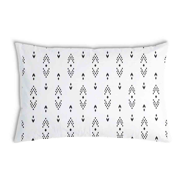 Health pillow white with black arrow pattern
