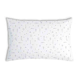Health pillow white with black shapes