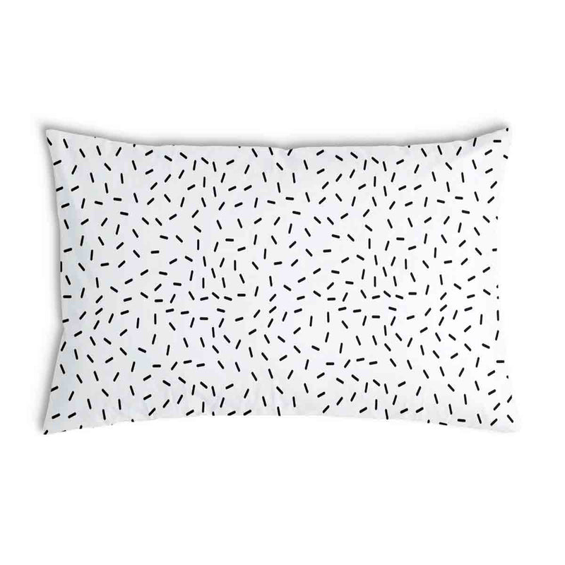 Health pillow white with black stripes