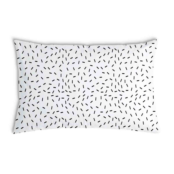 Health pillow white with black stripes