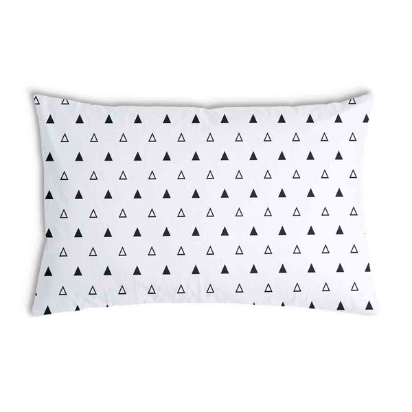 Health pillow white with black triangles