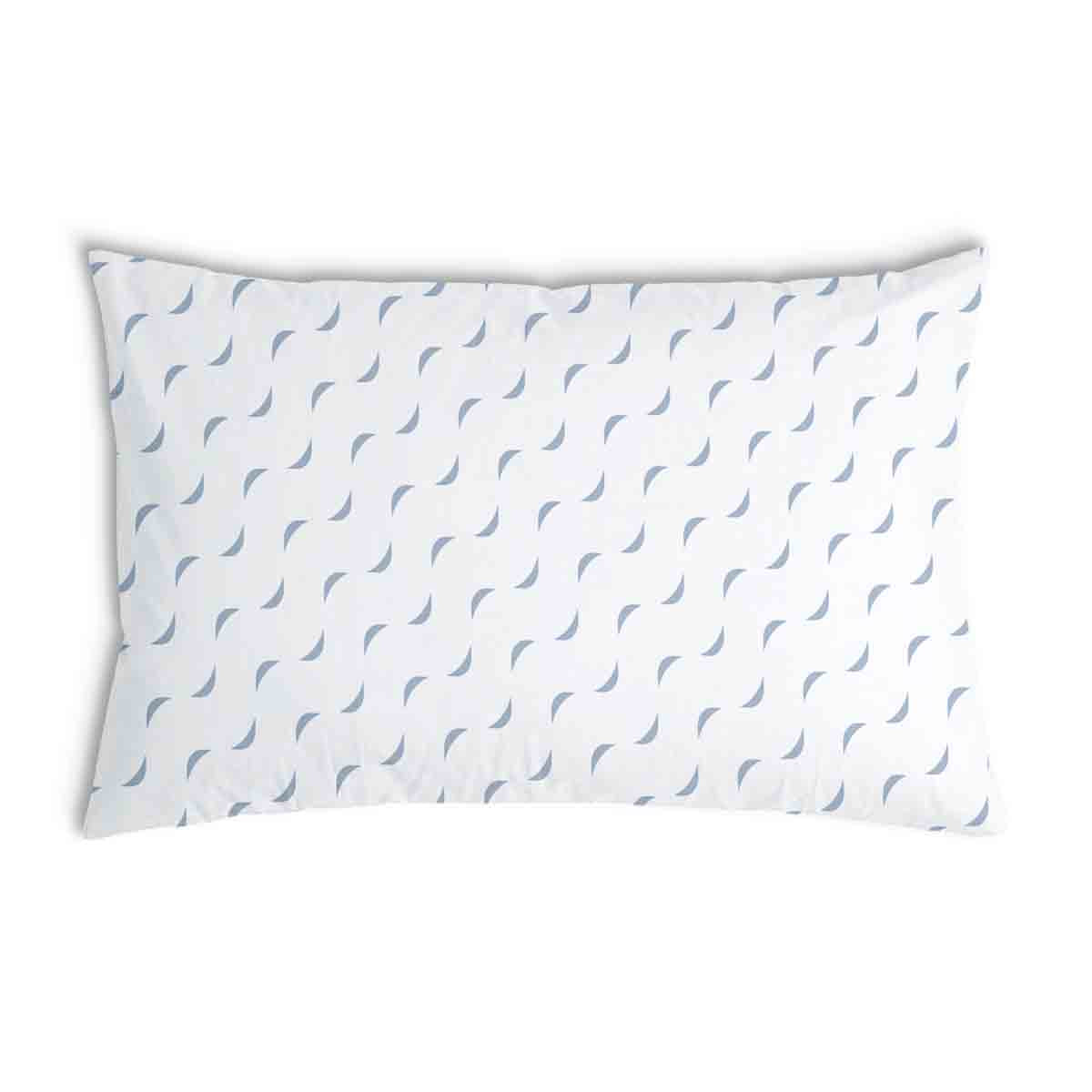 Coussin de santé blanc avec des vagues bleues