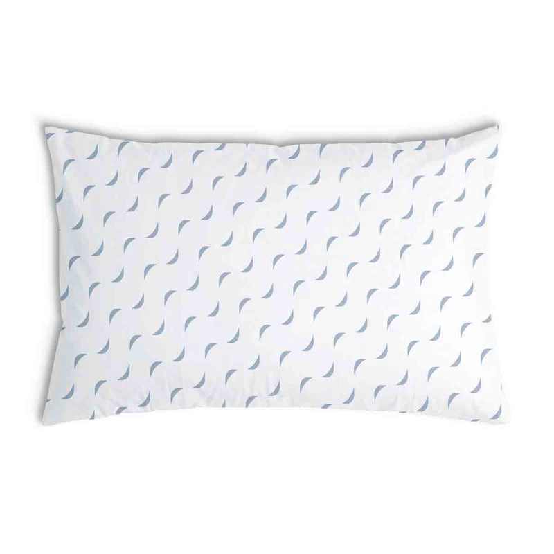Health pillow white with blue waves