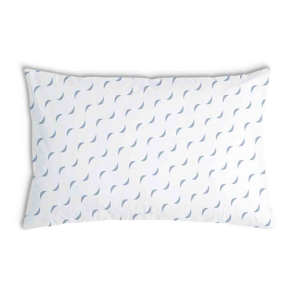 Health pillow white with blue waves