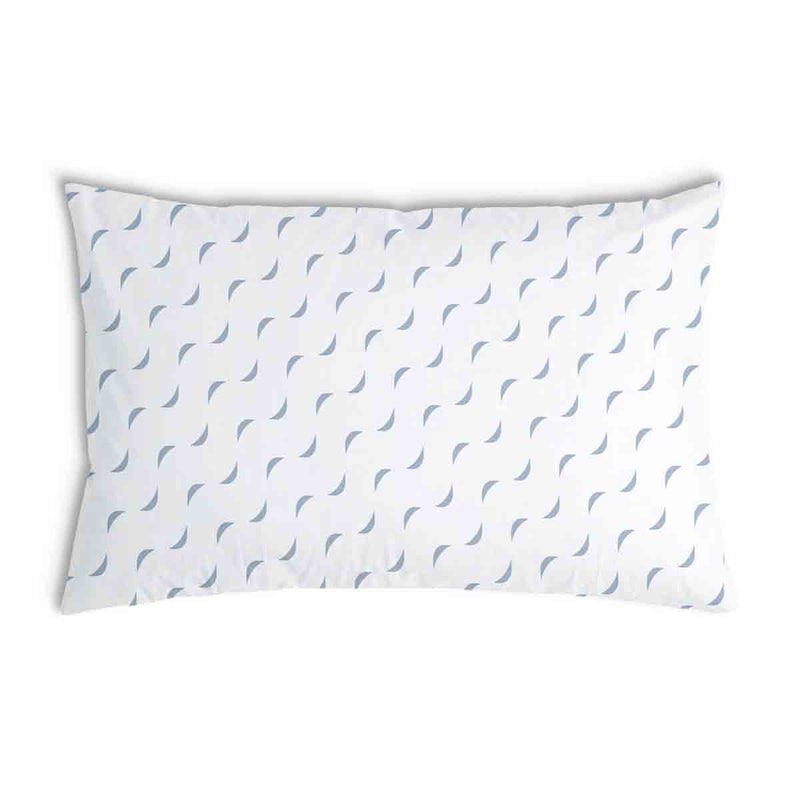 Health pillow white with blue waves