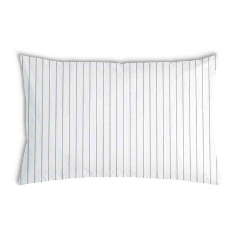 Health pillow with light gray stripes