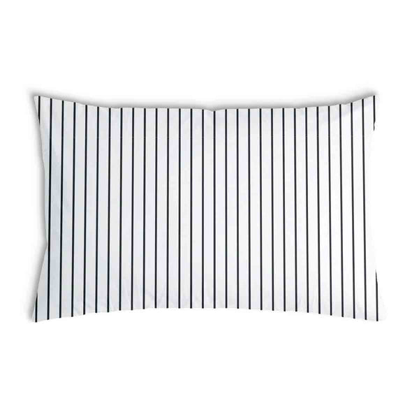 Health pillow white with black stripes