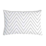 Health pillow white with black zigzag