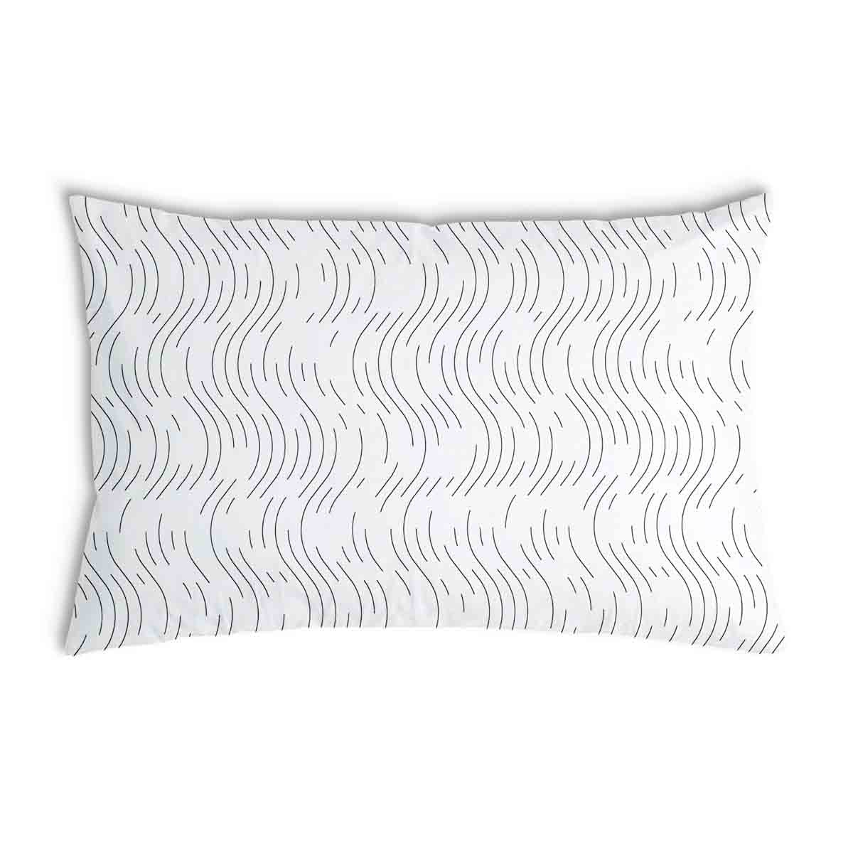 Health Pillow Black Radio Waves