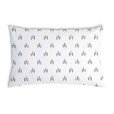 Health pillow white with black arrows