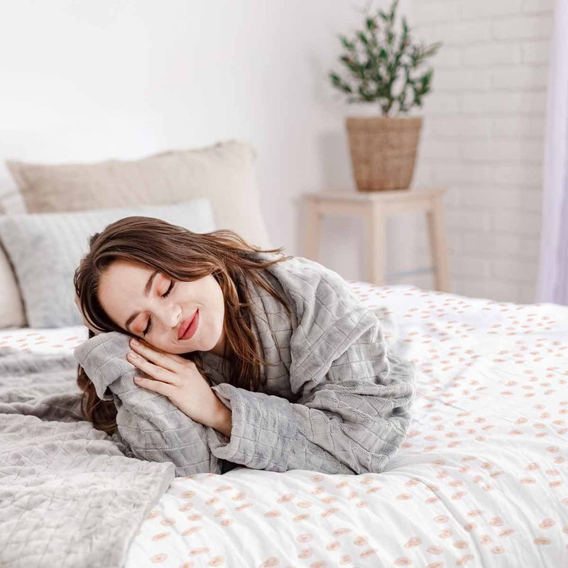 Original therapy blanket - cotton cover with orange dots