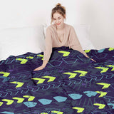 Original therapy blanket - cotton cover dark blue with arrows