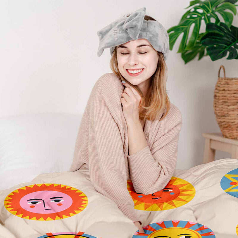 Original therapy blanket - cotton cover beige with sun