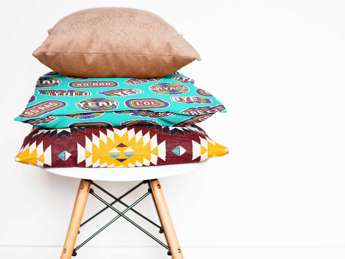 Health Pillow Turquoise with Sayings