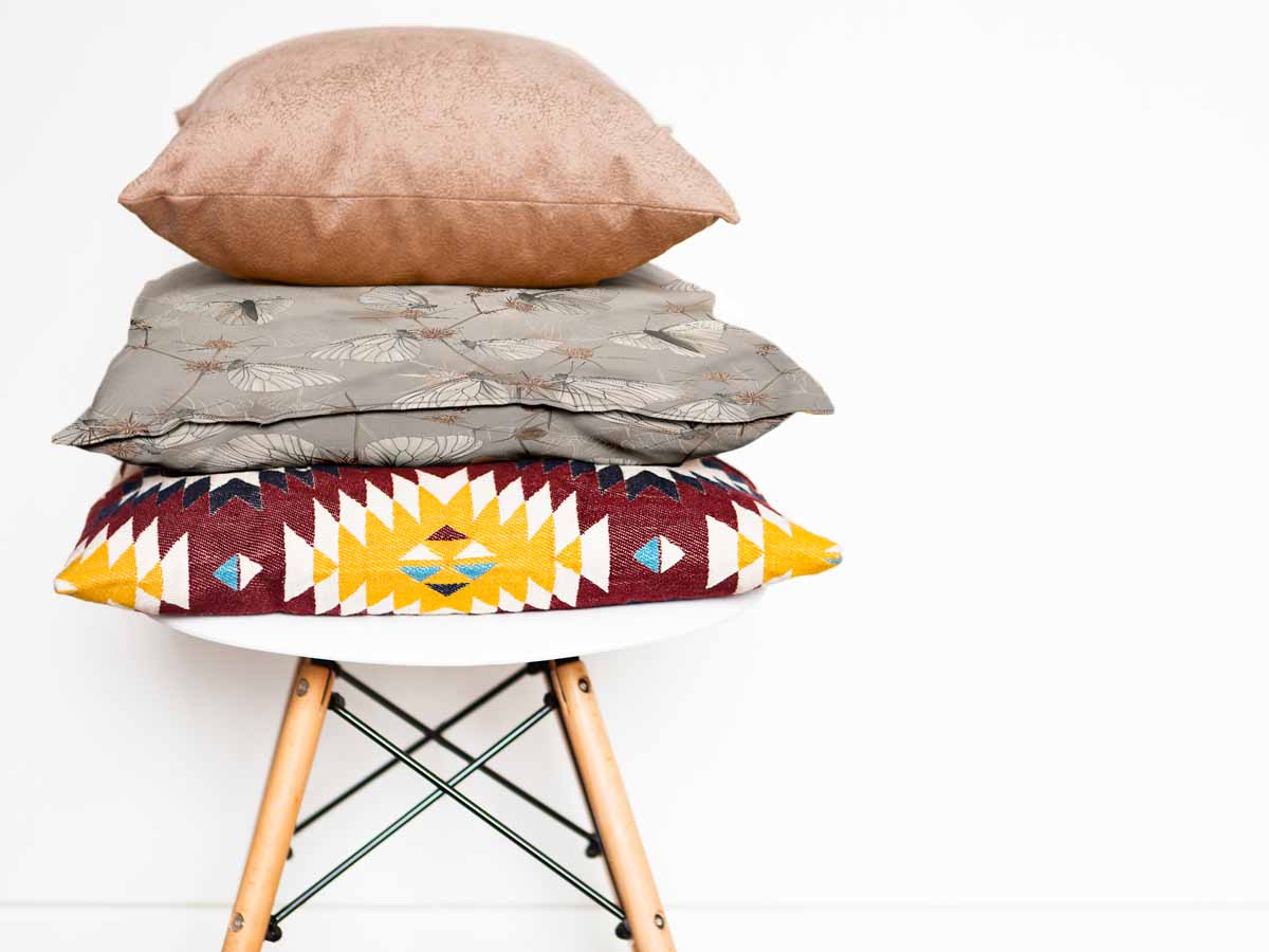 Coussin de santé beige avec mites