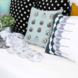 Health pillow light blue with sushi