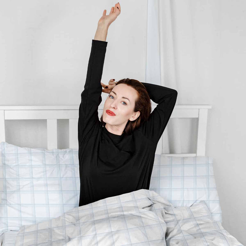 Original therapy blanket - cotton cover white blue checkered