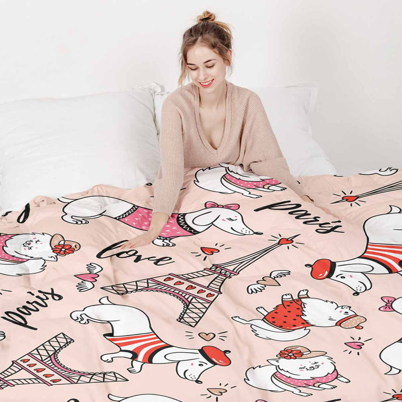 Original therapy blanket - cotton cover dog in Paris