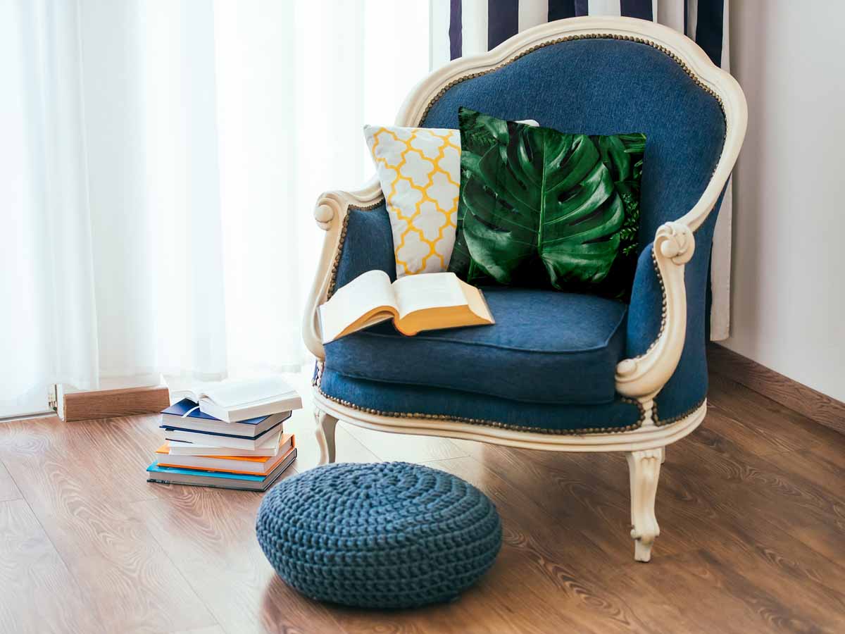 Coussin de santé avec plante Monstera
