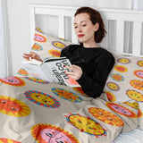 Original therapy blanket - cotton cover beige with sun