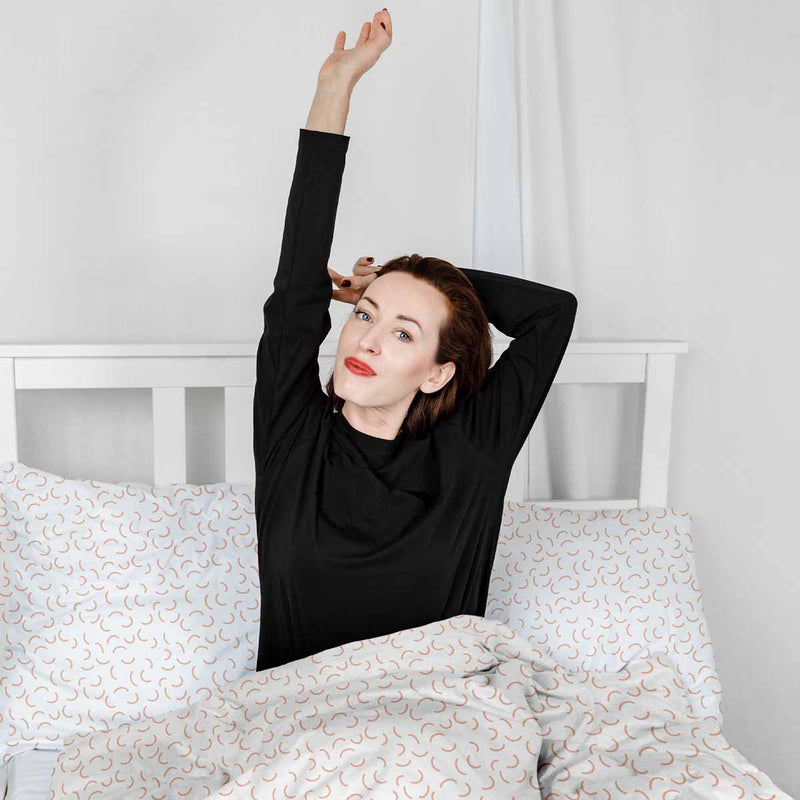 Original therapy blanket - cotton cover white with semicircles