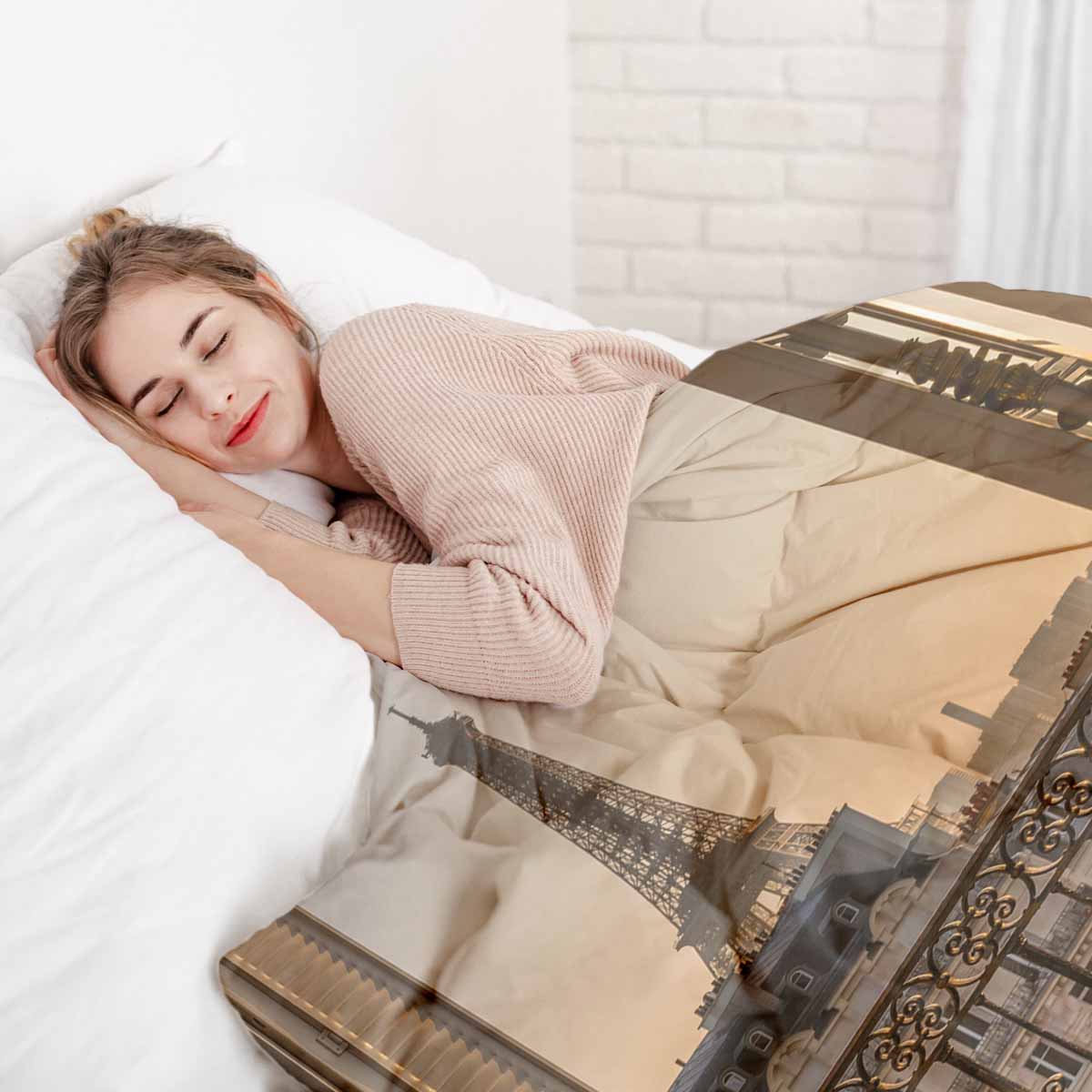 Therapy blankets bedding set yellow Paris