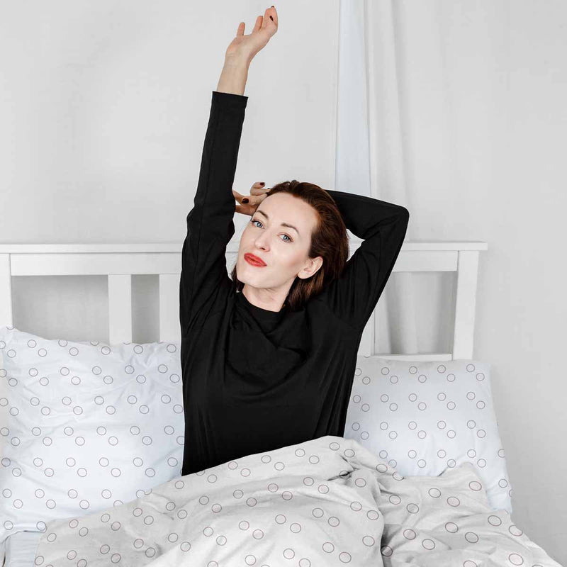 Original therapy blanket - cotton cover white with circles