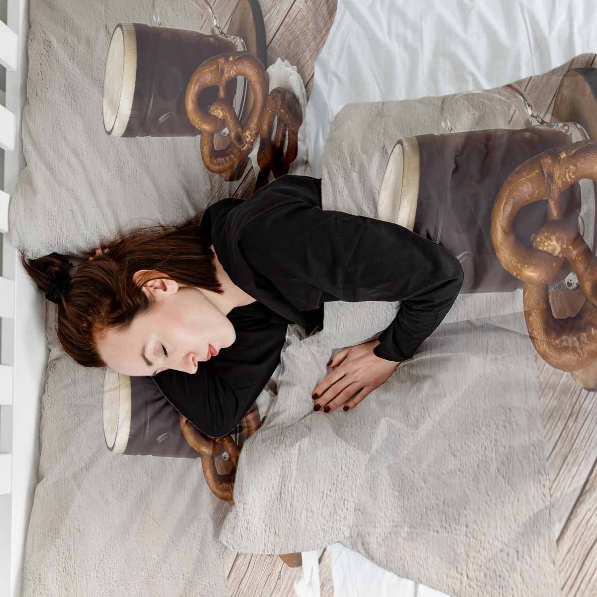 Couverture thérapeutique originale - Housse en coton avec bretzels