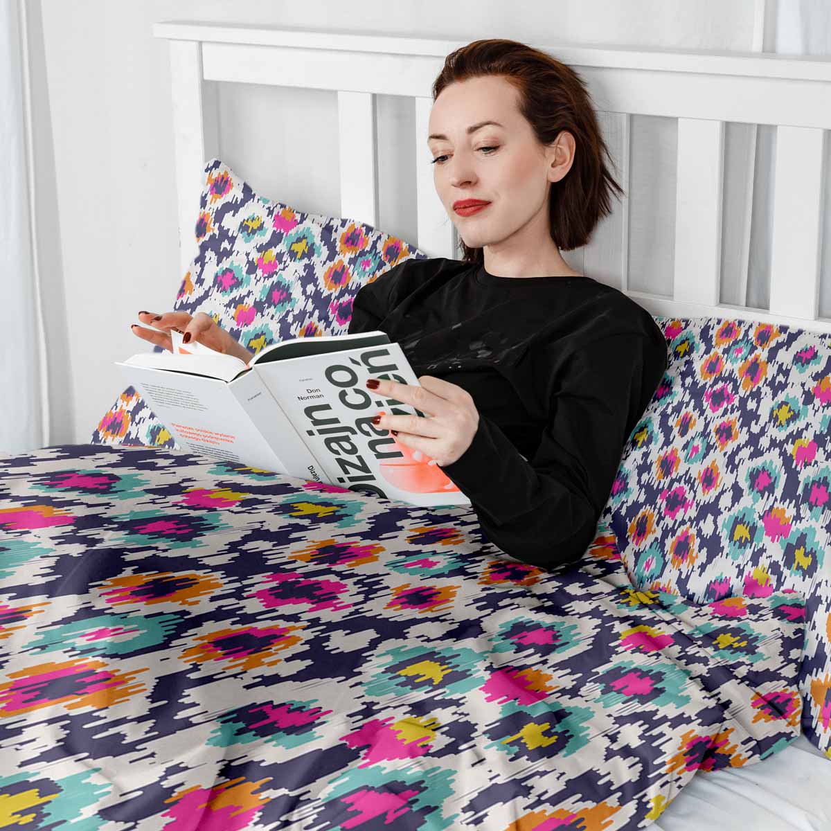 Couverture thérapeutique originale - Housse en coton colorée avec imprimé léopard