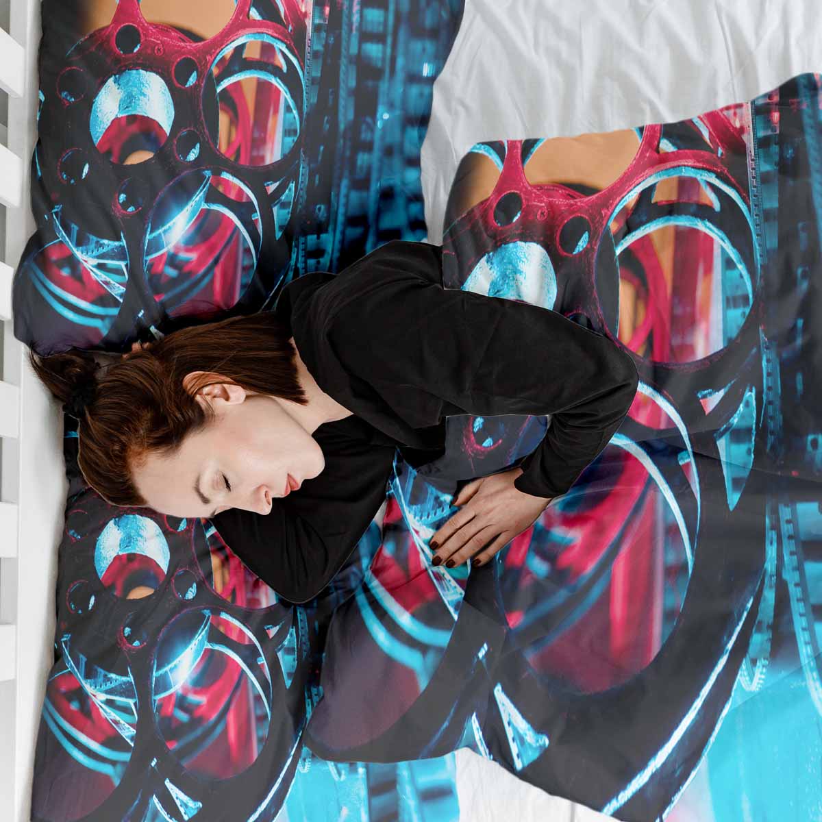 Therapy blankets bedding set with clockwork