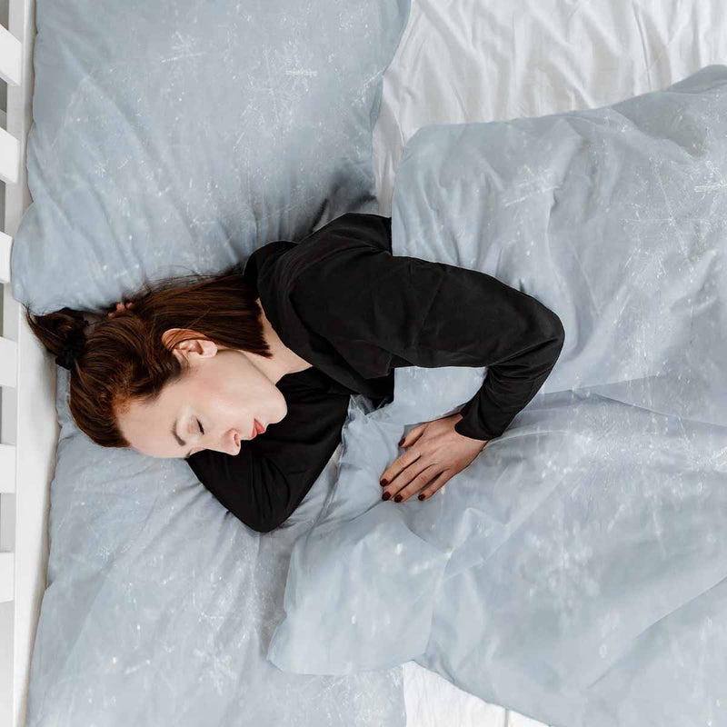 Original therapy blanket - cotton cover gray with snowflakes