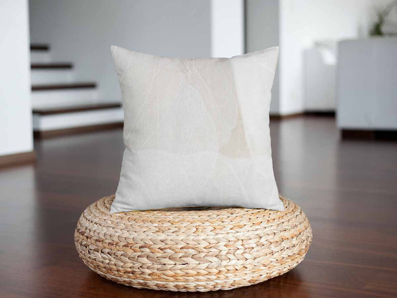Health pillow, grey with white pattern.