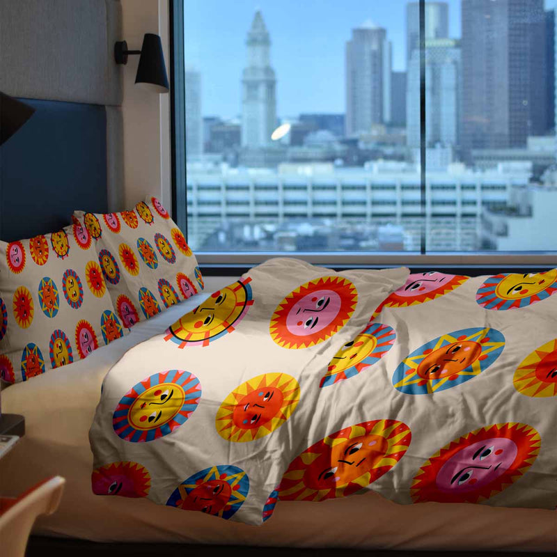 Original therapy blanket - cotton cover beige with sun