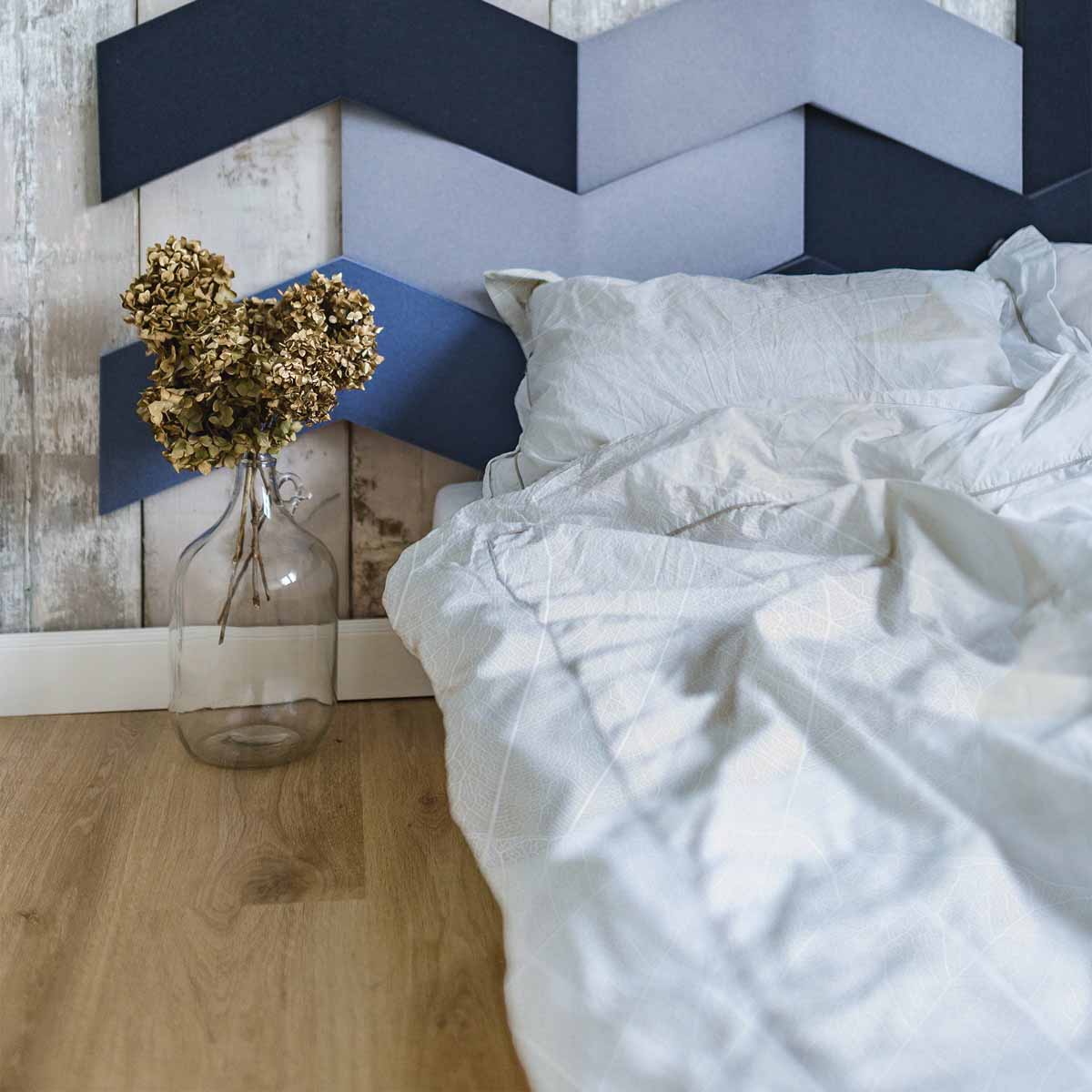 Couverture thérapeutique originale - Housse en coton grise avec motif blanc