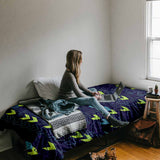 Original therapy blanket - cotton cover dark blue with arrows