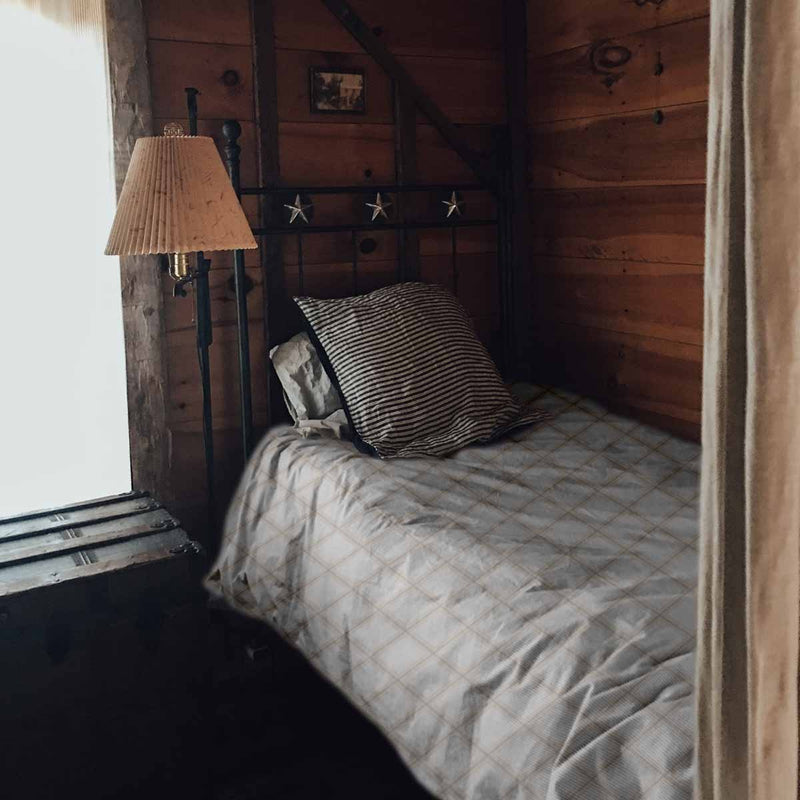 Original therapy blanket - cotton cover orange beige checkered