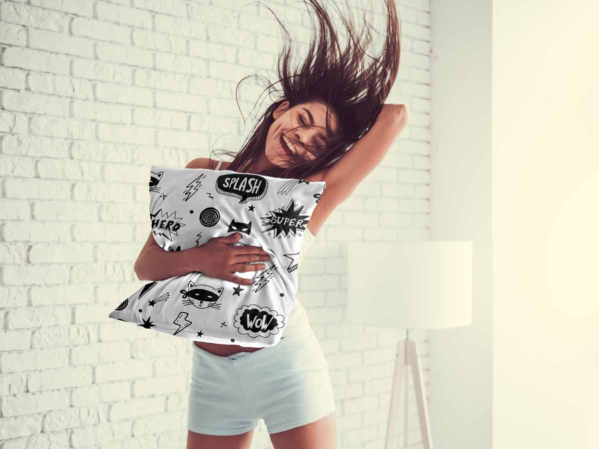 Health Pillow White Superheroes