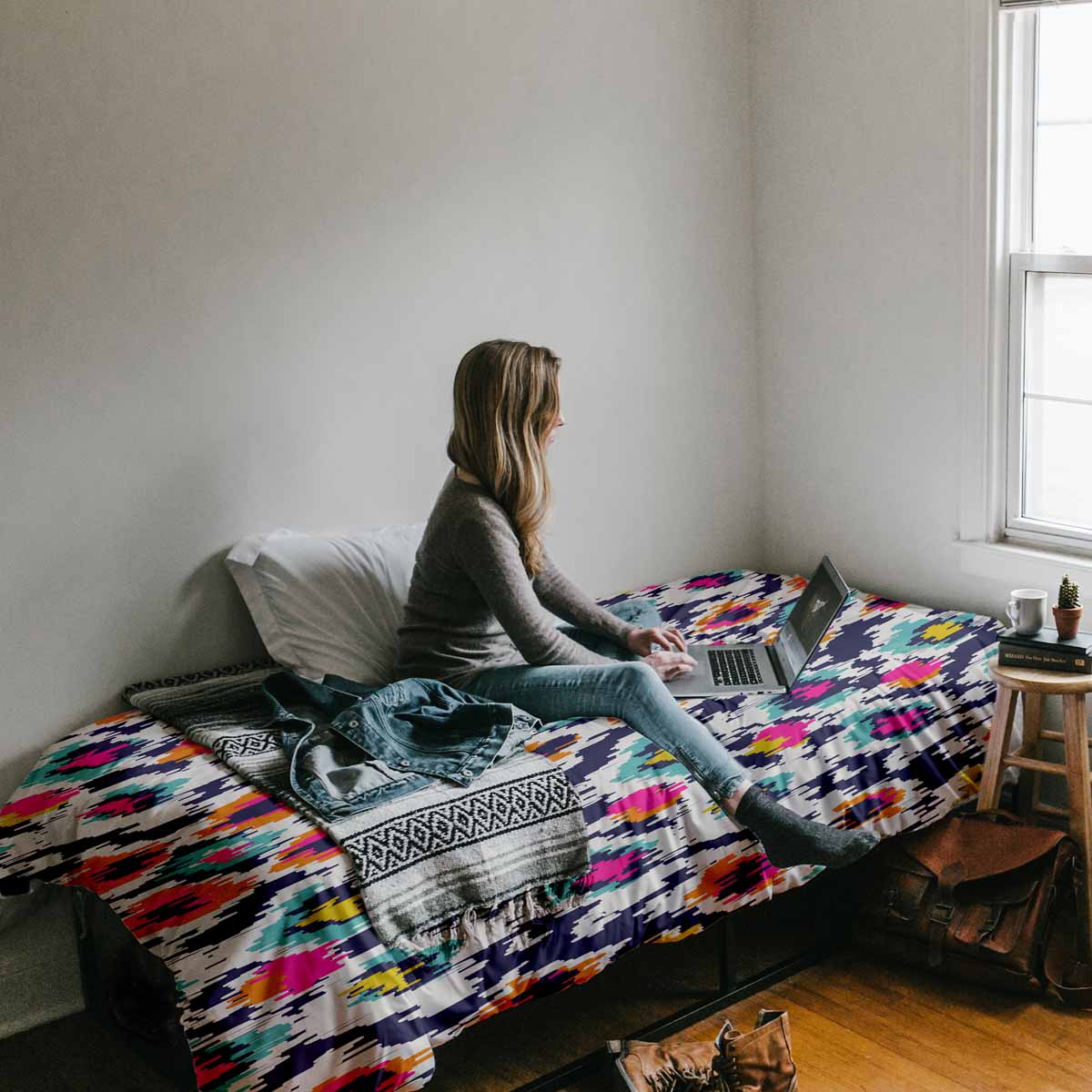 Ensemble de literie coloré avec imprimé léopard Therapiedecken