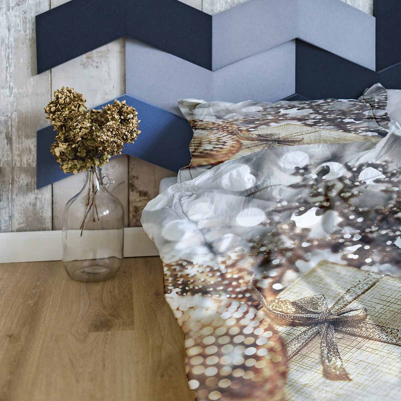 Therapy blanket bedding set with golden gift.