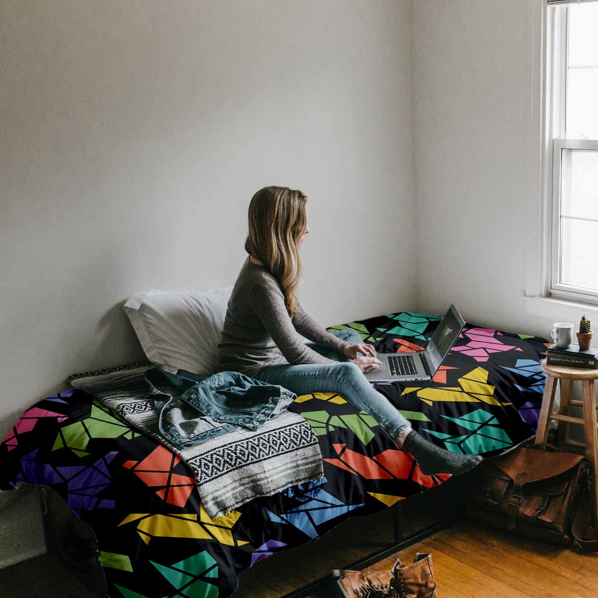 Therapy blankets bedding set origami dog