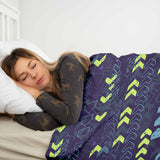 Original therapy blanket - cotton cover dark blue with arrows