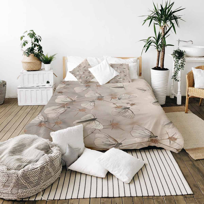 Original therapy blanket - cotton cover beige with moths