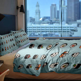 Original therapy blanket - light blue cotton cover with sushi