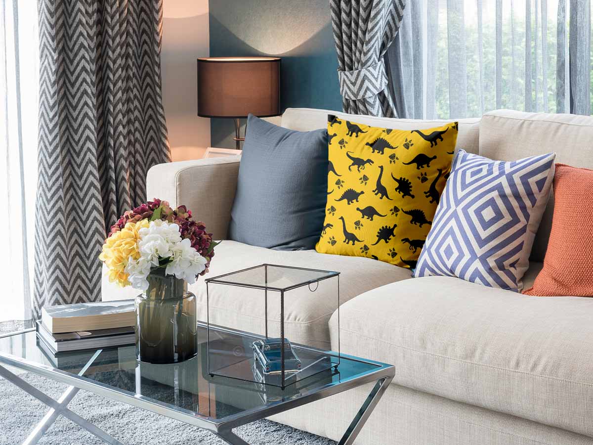 Health Pillow Yellow with Dino