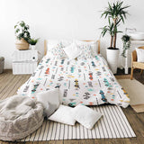 Original therapy blanket - cotton cover white with racing cars