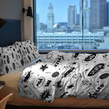 Original therapy blanket - cotton cover white superheroes