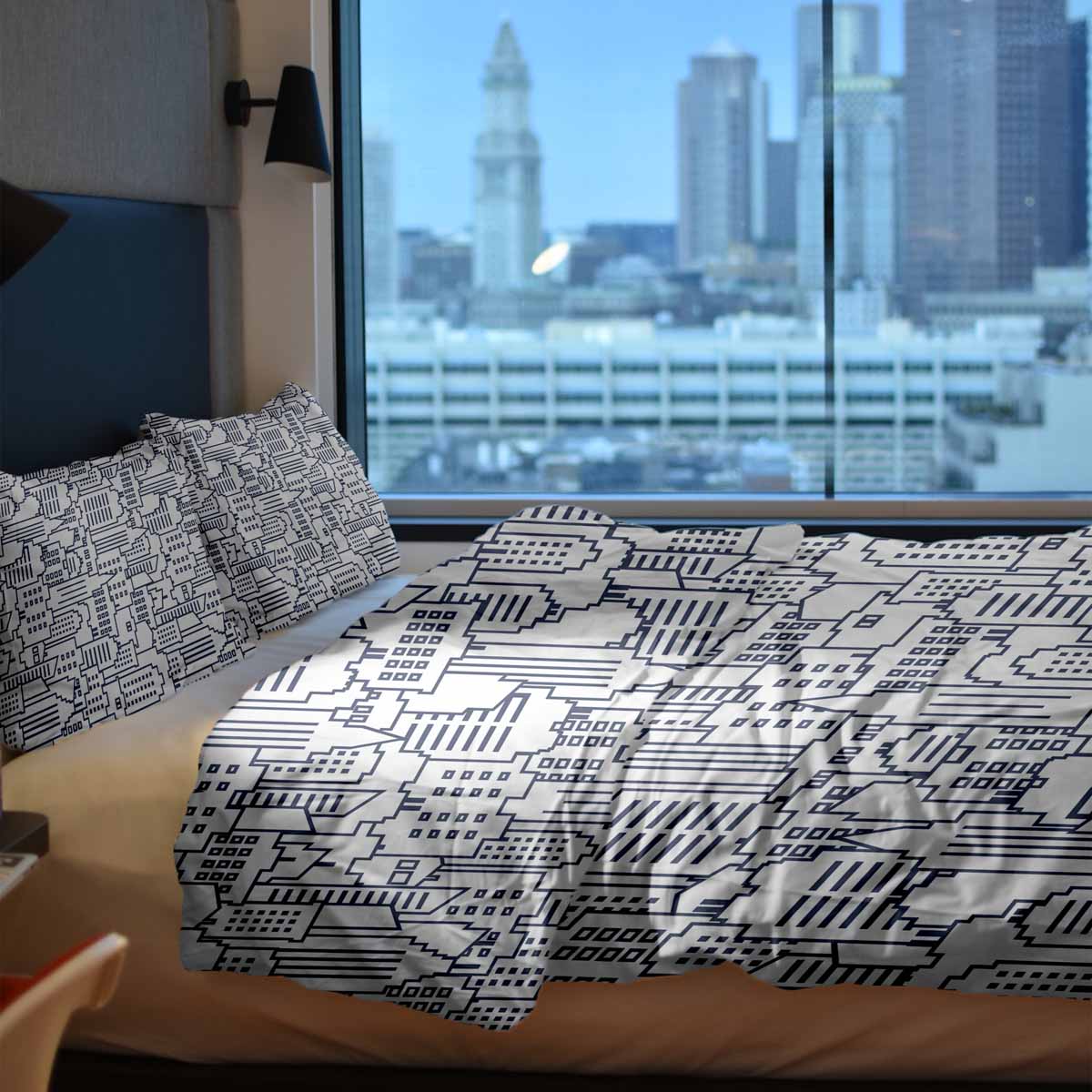 Couverture thérapeutique originale - Housse en coton blanc New York