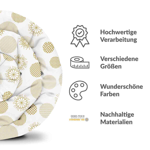 Original therapy blanket - cotton cover golden Christmas decoration