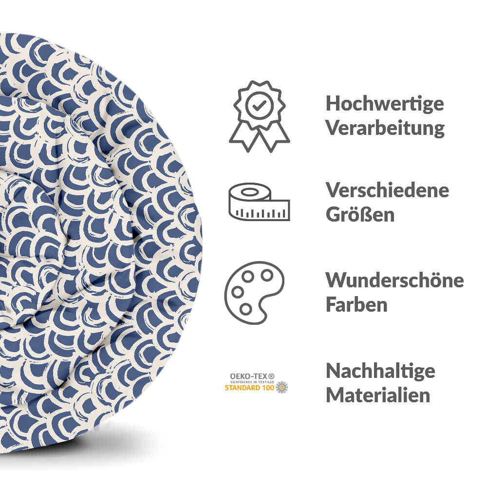 Original therapy blanket - cotton cover blue wave pattern